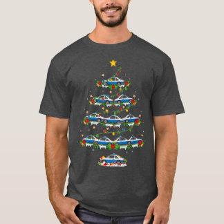 Polisbil Älskare Matching Santa Police Car Christm T Shirt