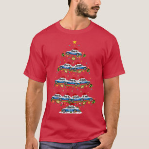 Polisbil Älskare Matching Santa Police Car Christm T Shirt