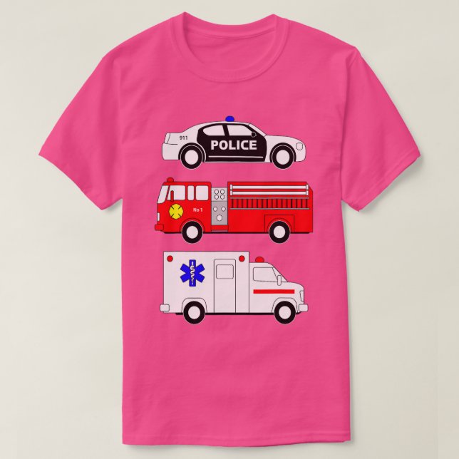 Polisbilarnas brandförsvar Lastbil Ambulance First T Shirt (Design framsida)