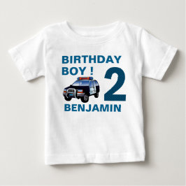 Polisbils 2-års födelsedagsfest t shirt