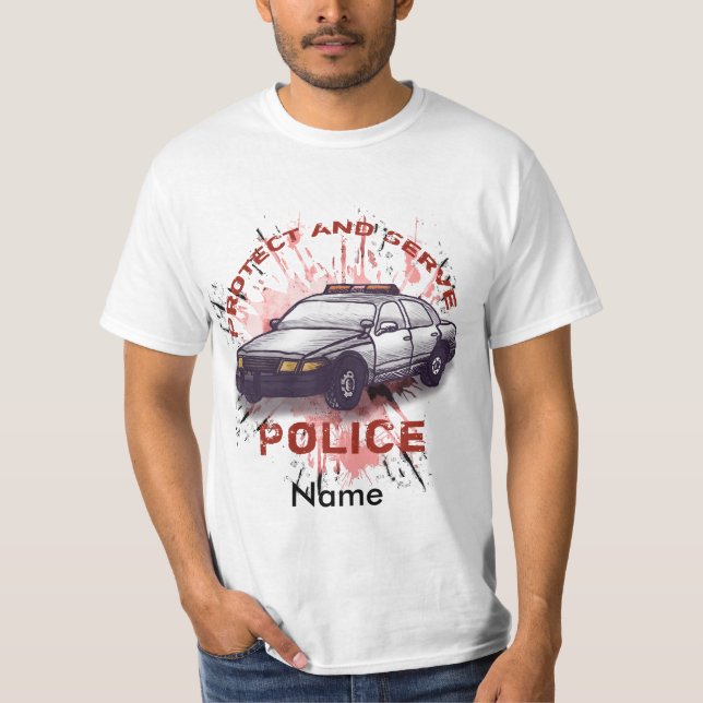  Polisbilsskyddande t-shirt (Framsida)