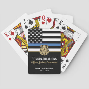 Polisblå Flagga Grattis Pension Casinokort