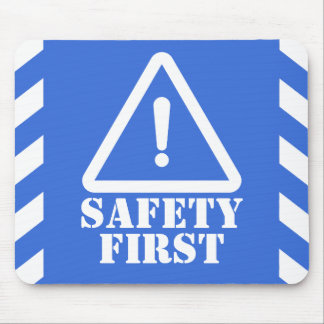 Polisblå säkerhet först musmatta