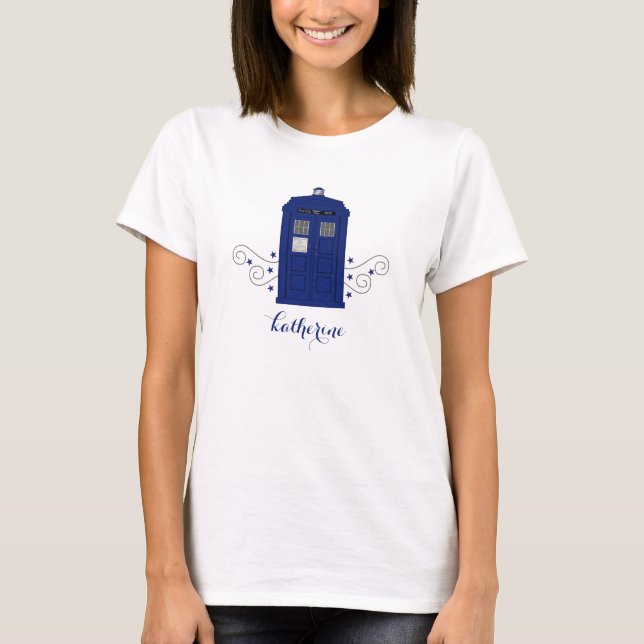 Polisboxsskrivar kvinnor tee shirt (Framsida)