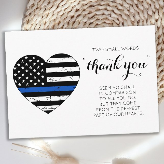 Polischef American Flagga Heart Tillsatta lagar Tack Kort (Skapare uppladdad)