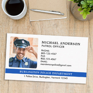 Polischef Anpassningsbar Tillsatta lagar Dept Phot Visitkort