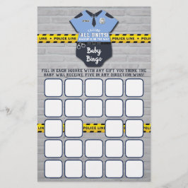 Polischef Baby Shower Bingo