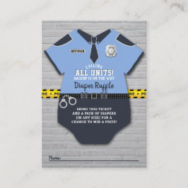 Polischef Babyskåpare Diaper Raffle Biljett Tilläggskort