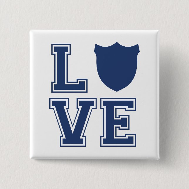 Polischef Badge - L O V E Knapp (Framsida)