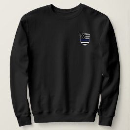 Polischef Badge Thin Blue Line Flagga T Shirt