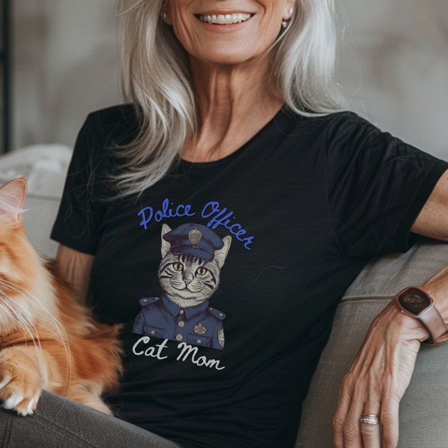 Polischef Cat Mamma Tshirt T Shirt (Police man cat mom tshirt for mothers day gift)