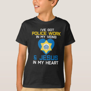 Polischef Christian Jesus Cop Believer T- T Shirt