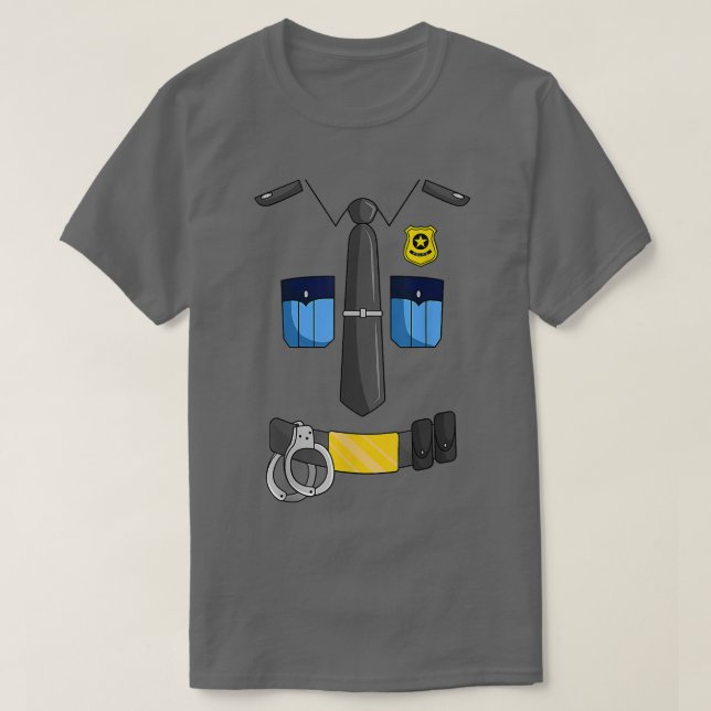 Polischef Costume Policeman Cop sheriff Hallo T Shirt (Design framsida)