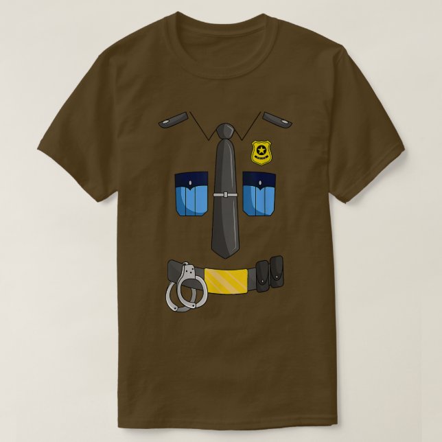 Polischef Costume Policeman Cop sheriff Hallo T Shirt (Design framsida)