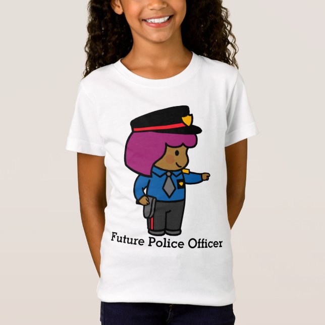 Polischef för den framtida Cute-flickan T Shirt (Framsida)
