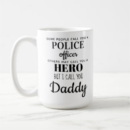 Polischef Hero pappa Fars dag Photo Kaffemugg