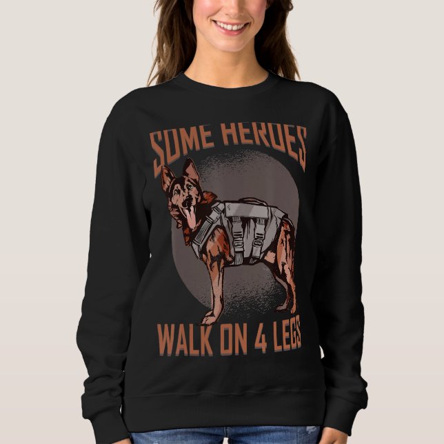 Polischef Hund K9 Hund Handler German Shephe T Shirt (Framsida)