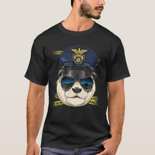 Polischef Otter PD Cop Crime Scene Sea Animal T Shirt