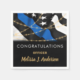 Polischef Party Grattis Studenten Pappersservett