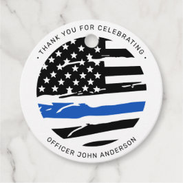 Polischef Party Thin Blue Line Tack Gåvor Etiketter