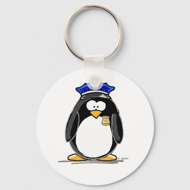 Polischef Penguin Nyckelring (Framsida)