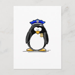 Polischef Penguin Vykort
