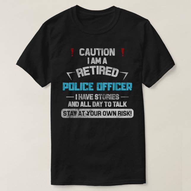 Polischef Pension Gifts Funny Retrött Poli T Shirt (Design framsida)
