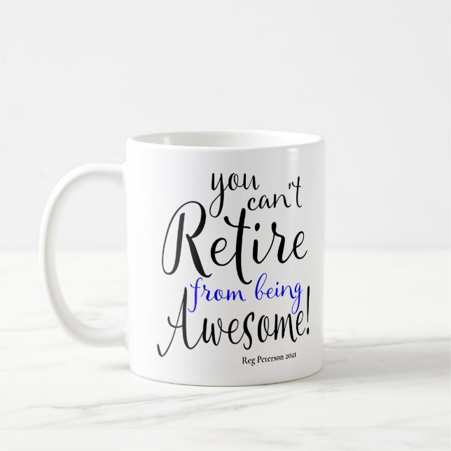 Polischef Pension Thin Blue Line Kaffemugg (Vänster)