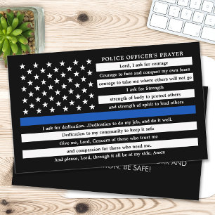 Polischef Prayer Bulk Thin Blue Line Visitkort