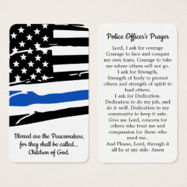 Polischef Prayer Card Blue Tillsatta lagar Visitkort