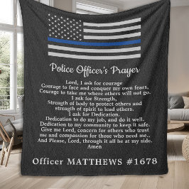 Polischef Prayer Faux Leather Thin Blue Line Fleecefilt