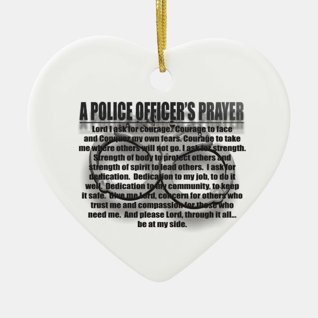 Polischef Prayer Julgransprydnad Keramik (Framsidan)