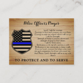 Polischef Prayer Personlig Thin Blue Line Visitkort
