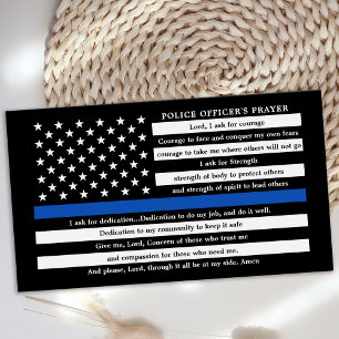 Polischef Prayer Thin Blue Line Cards Visitkort