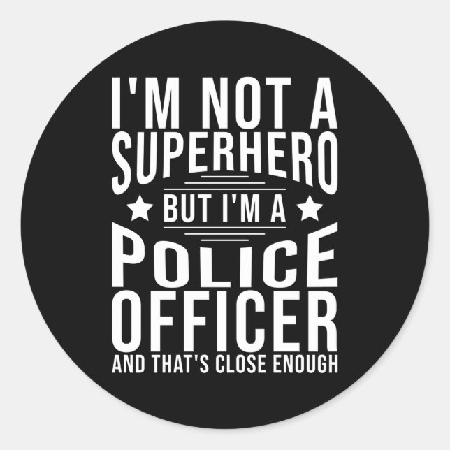 Polischef Runt Klistermärke (Framsida)