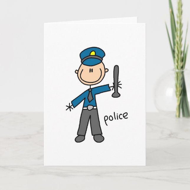 Polischef Stick figur kort (Framsida)