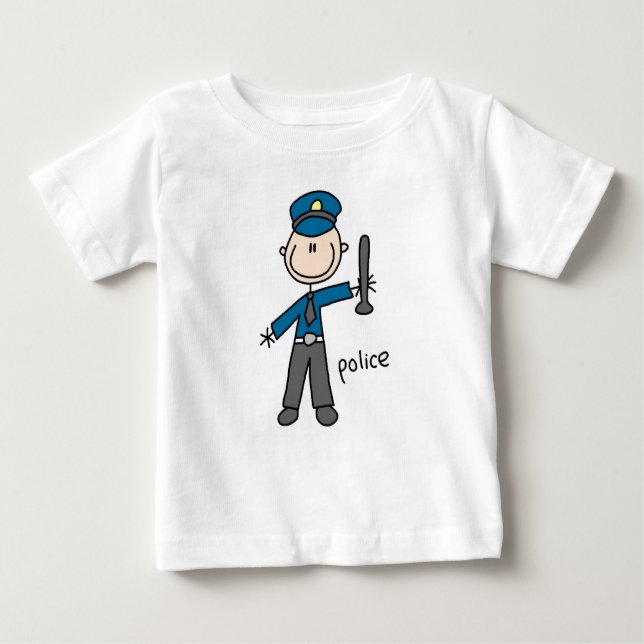 Polischef Stick figur T Shirt (Framsida)