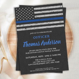 Polischef Studenten Thin Blue Line Party Inbjudningar