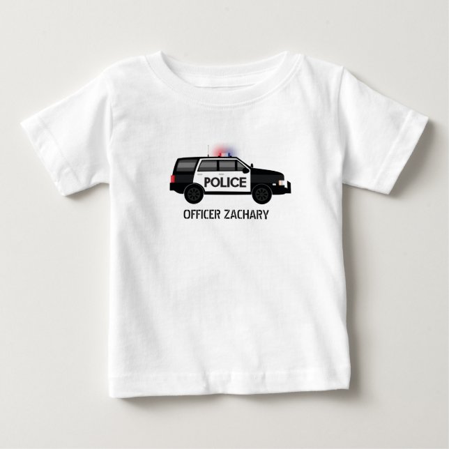 Polischef SUV Birthday T Shirt (Framsida)