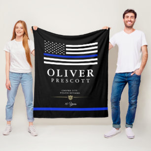 Polischef Svart service-årsdag Fleecefilt