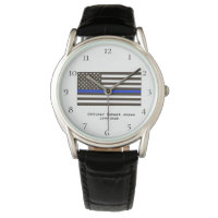 *~* Polischef Thin Blue Line Flagga Manar