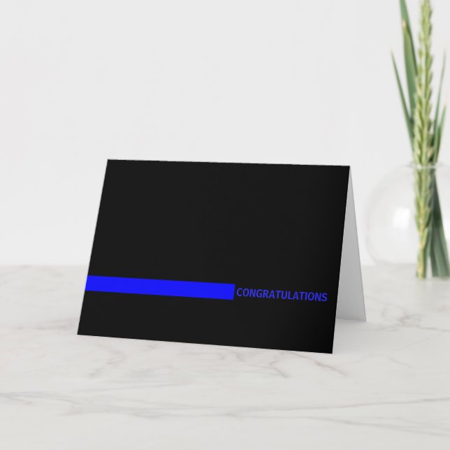 Polischef Thin Blue Line Kort (Framsida)