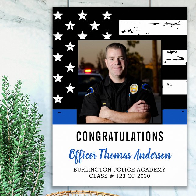 Polischef Thin Blue Line Studentfest Poster (Skapare uppladdad)