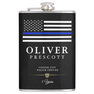 Polischef  Thin Blue Line Thors Black Fickplunta