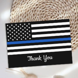Polischef Tillsatta lagar Flagga Thin Blue Line Tack Kort