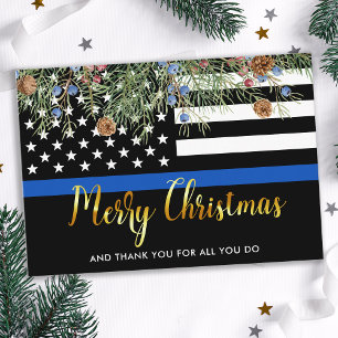 Polischef Tillsatta lagar God jul Tack Kort
