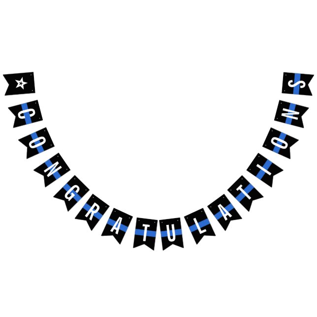 Polischef Tillsatta lagar Grattis Vimplar (Alla)