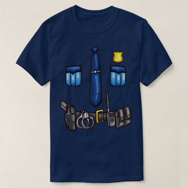 Polischef Tillsatta lagar Policeman Uniform C T Shirt (Design framsida)