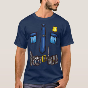 Polischef Tillsatta lagar Policeman Uniform C T Shirt