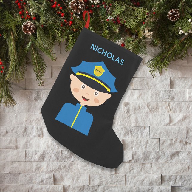 Polischef - Tillsatta lagar - Tecknad Liten Julstrumpa (Skapare uppladdad)